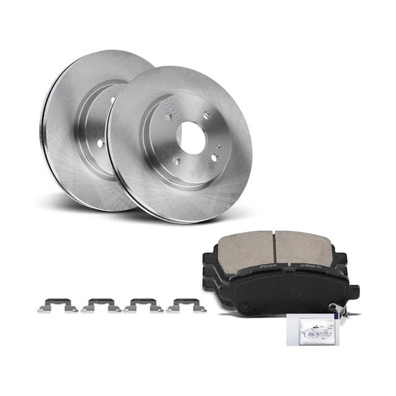 Brake Pad and Rotor Kit 6 - Compatible with 2011 - 2014 Mazda 2 Hatchback 4-Door 1.5L 4-Cylinder Gas - Autopart Premium