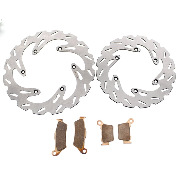 Brake Pads and RipTide Brake Rotors fit GASGAS 250F 2021 - 2025 Front and Rear