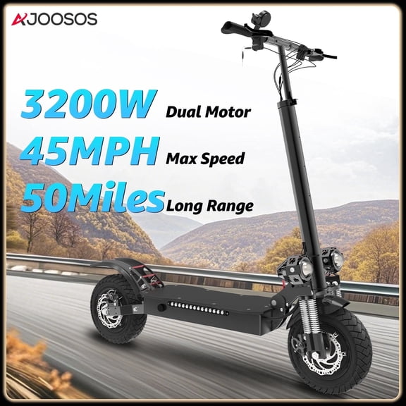 X700 Electric Scooter Adults, 60V 3200W Dual Motor, 45 MPH Max Speed & 50 Miles Long Range, Foldable