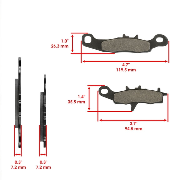 Brake Pads for Kawasaki KSV700 KFX700 Ksv KFX 700 2004-2009 Front Brakes