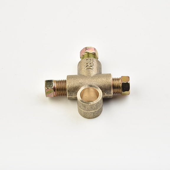 Brake Pipe Unions 3 Way T Piece & 3 M10 Male Short Nuts 1 X 3 Way Brake Pipe Union. For Use With 3/16" Pipe Fangkenuo