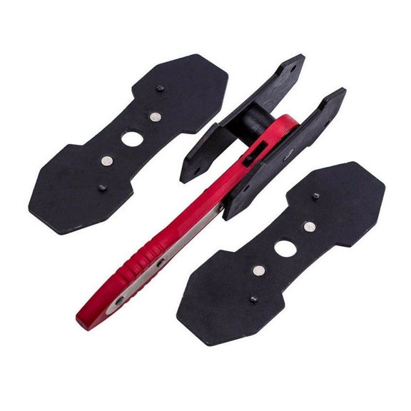 Brake Piston Reset Tool Ratchet Brake Caliper Press with 4 Brake Pad Replacement Hooks Brake Caliper Tool for Car Repair