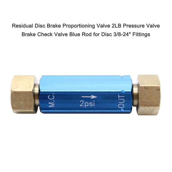 Brake Proportioning Valve,Residual Check Valve Rod 2lb Pressure Valve Pressure Valve Brake Rod Disc 3/8-24'' Brake Check Valve Disc Brake Valve Buzhi Ziem Rookin