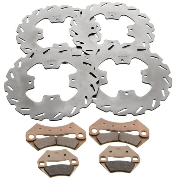 Brake Rotor & Brake Pads Arctic Cat Wildcat 4X 1000 2014-16 Front & Rear RipTide