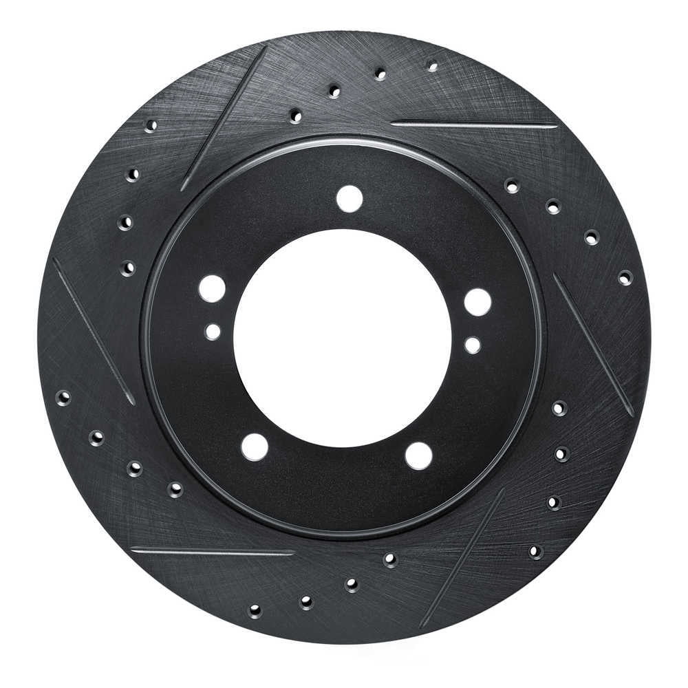 Dynamic Friction Company 633-01013L DFC Brake Rotor - Drilled And Slotted - Black