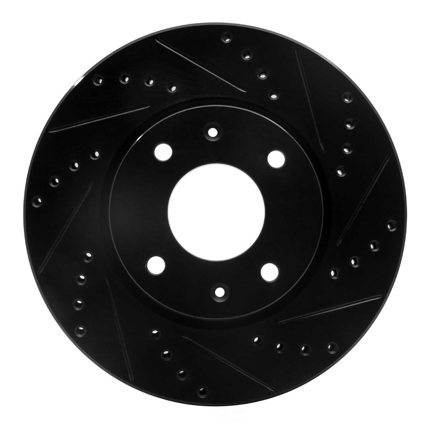 Dynamic Friction Company 633-03000R DFC Brake Rotor - Drilled And Slotted - Black