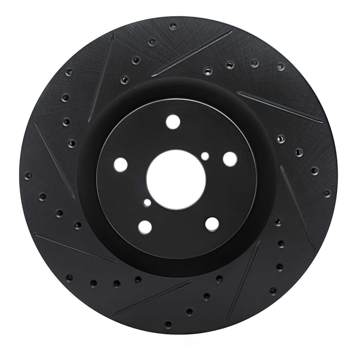 Dynamic Friction Company 633-13043L DFC Brake Rotor - Drilled And Slotted - Black