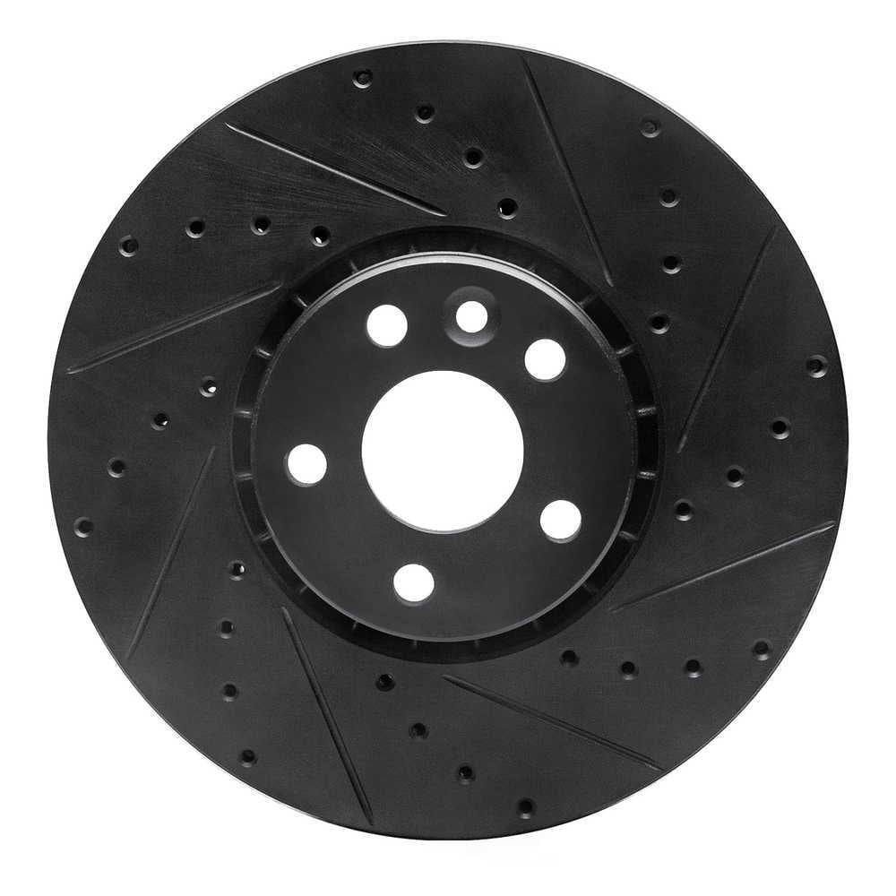 Dynamic Friction Company 633-27043R DFC Brake Rotor - Drilled And Slotted - Black