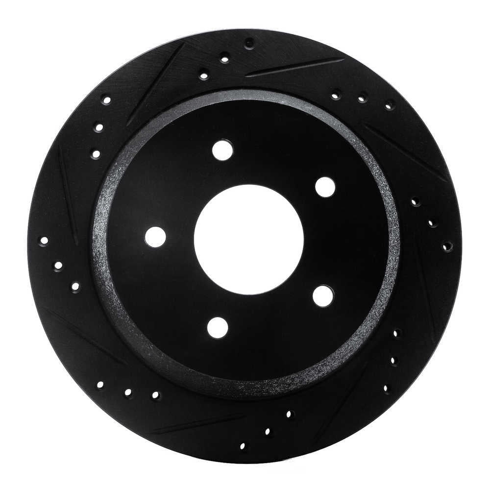 Dynamic Friction Company 633-48035L DFC Brake Rotor - Drilled And Slotted - Black