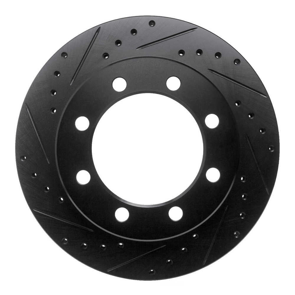 Dynamic Friction Company 633-54143L DFC Brake Rotor - Drilled And Slotted - Black