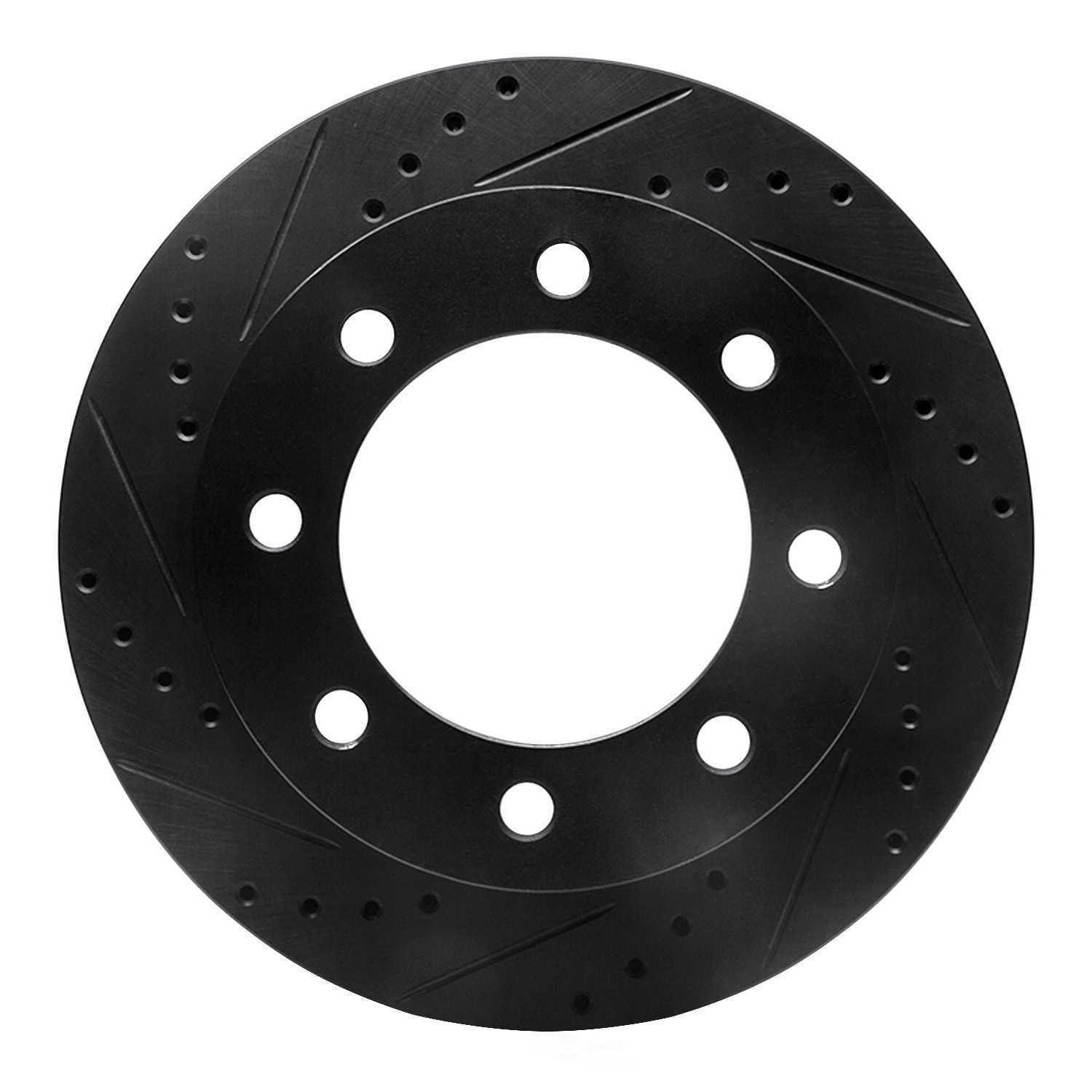 Dynamic Friction Company 633-54157L DFC Brake Rotor - Drilled And Slotted - Black