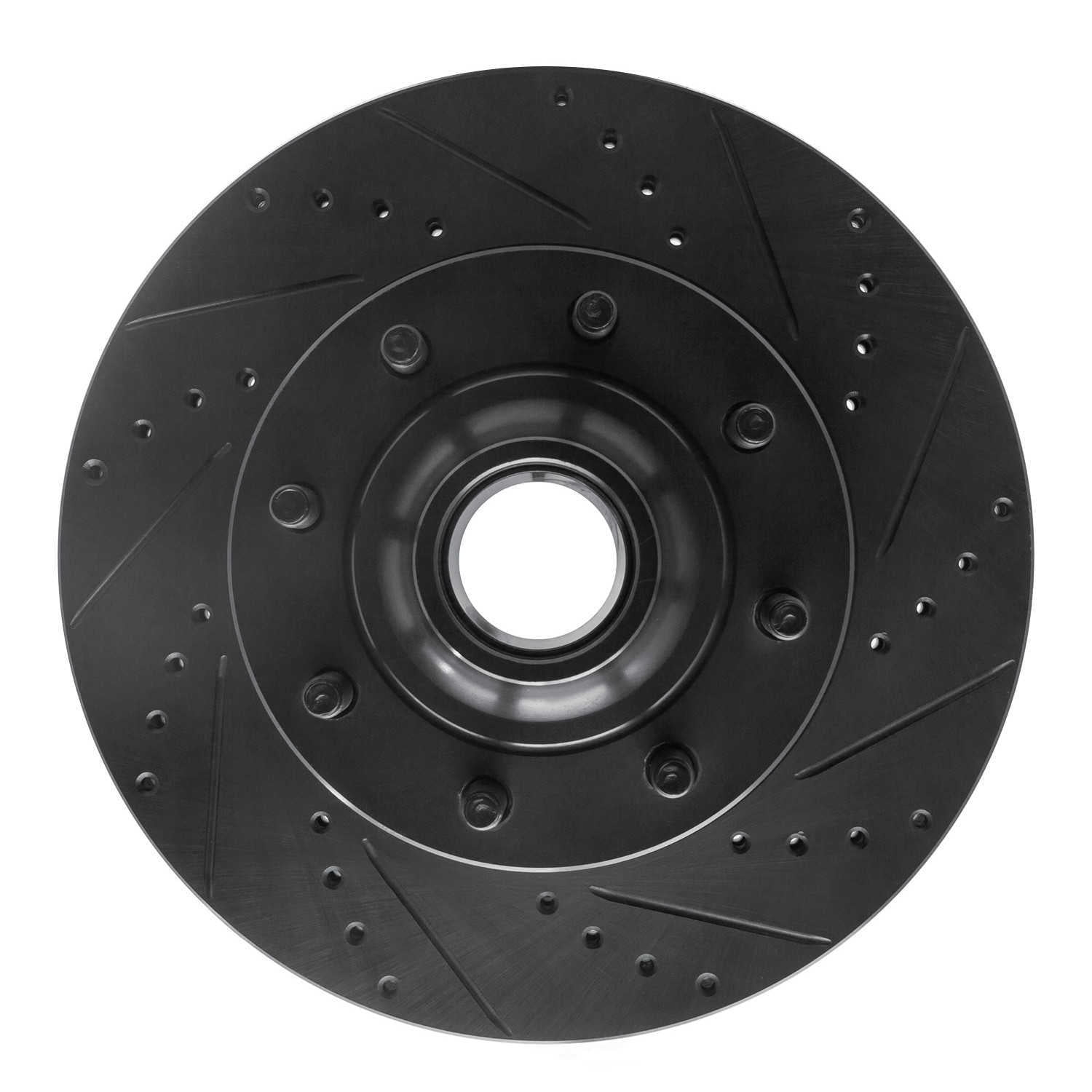 Dynamic Friction Company 633-54209R DFC Brake Rotor - Drilled And Slotted - Black
