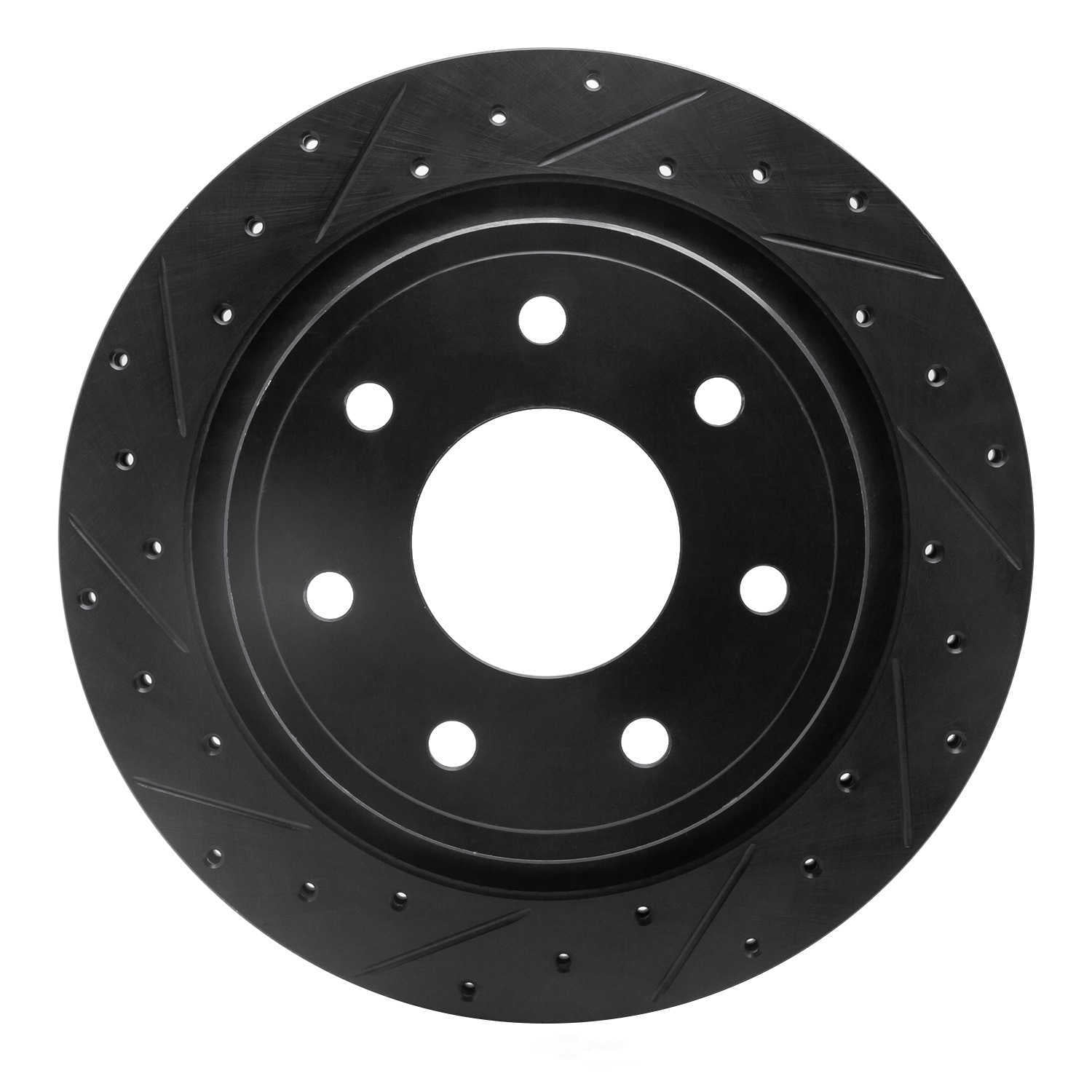 Dynamic Friction Company 633-54218L DFC Brake Rotor - Drilled And Slotted - Black