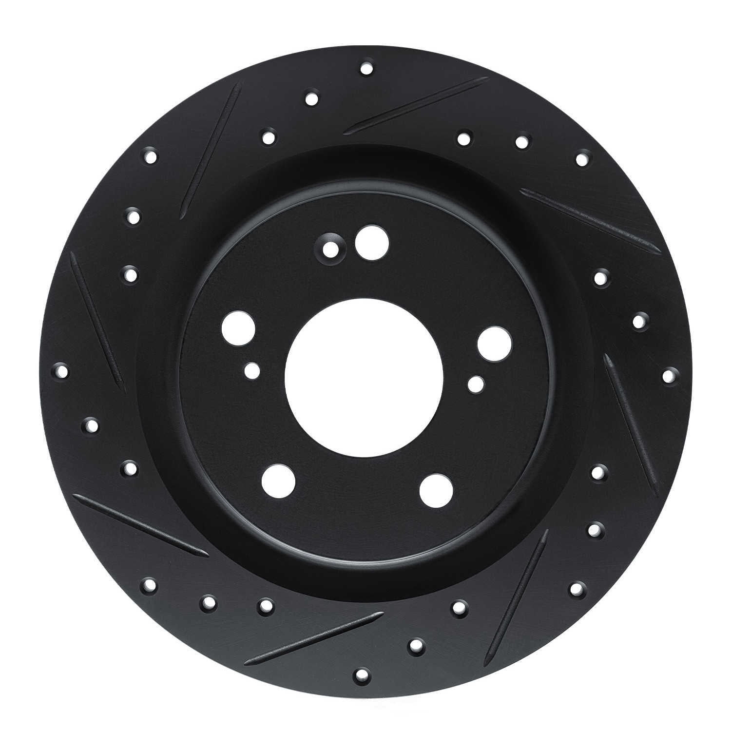 Dynamic Friction Company 633-59067L DFC Brake Rotor - Drilled And Slotted - Black