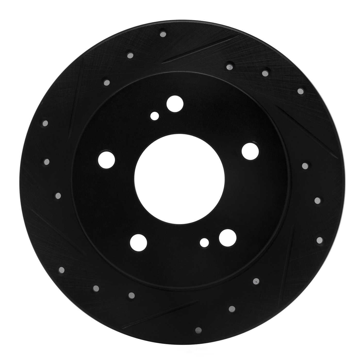 Dynamic Friction Company 633-67046L DFC Brake Rotor - Drilled And Slotted - Black