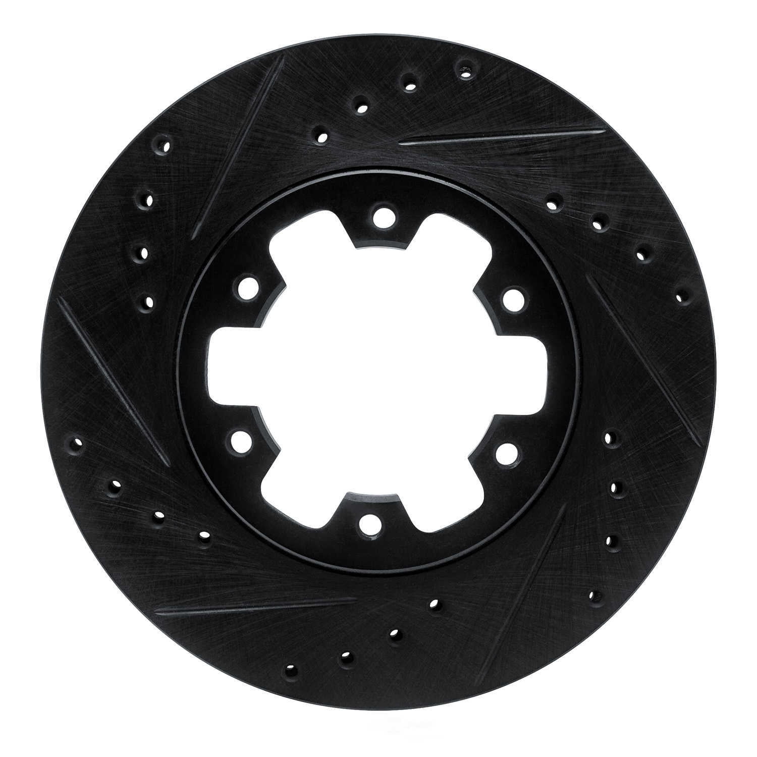 Dynamic Friction Company 633-67080L DFC Brake Rotor - Drilled And Slotted - Black
