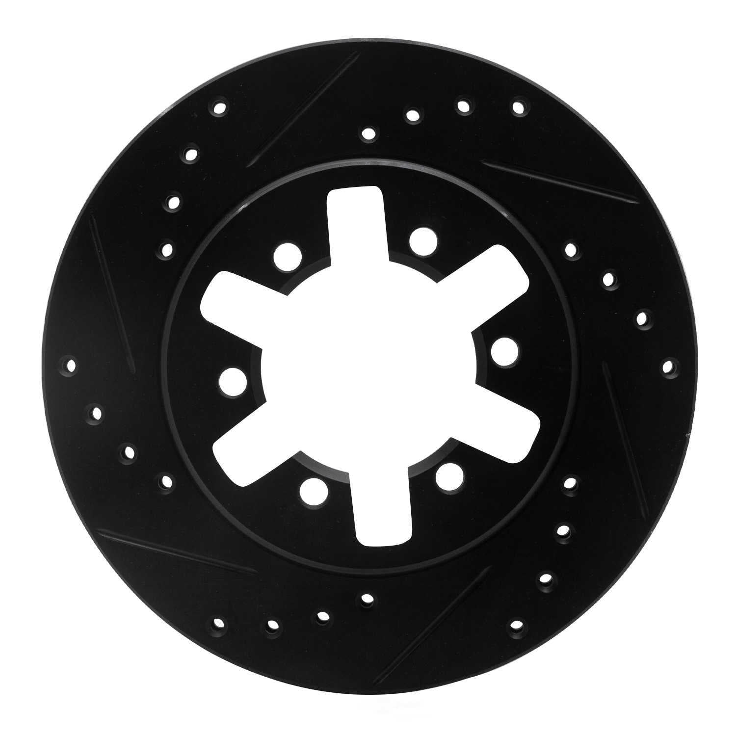 Dynamic Friction Company 633-67081L DFC Brake Rotor - Drilled And Slotted - Black