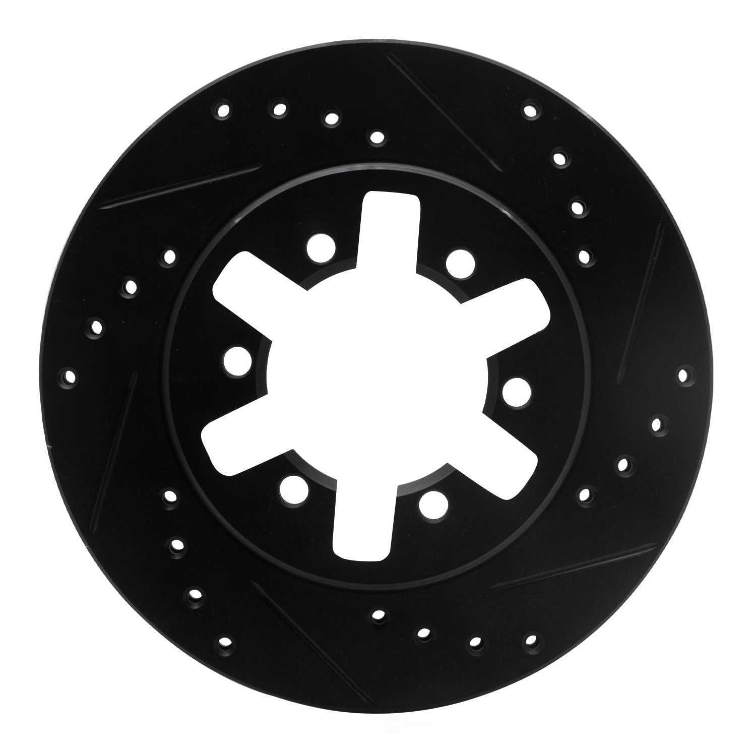 Dynamic Friction Company 633-67081R DFC Brake Rotor - Drilled And Slotted - Black