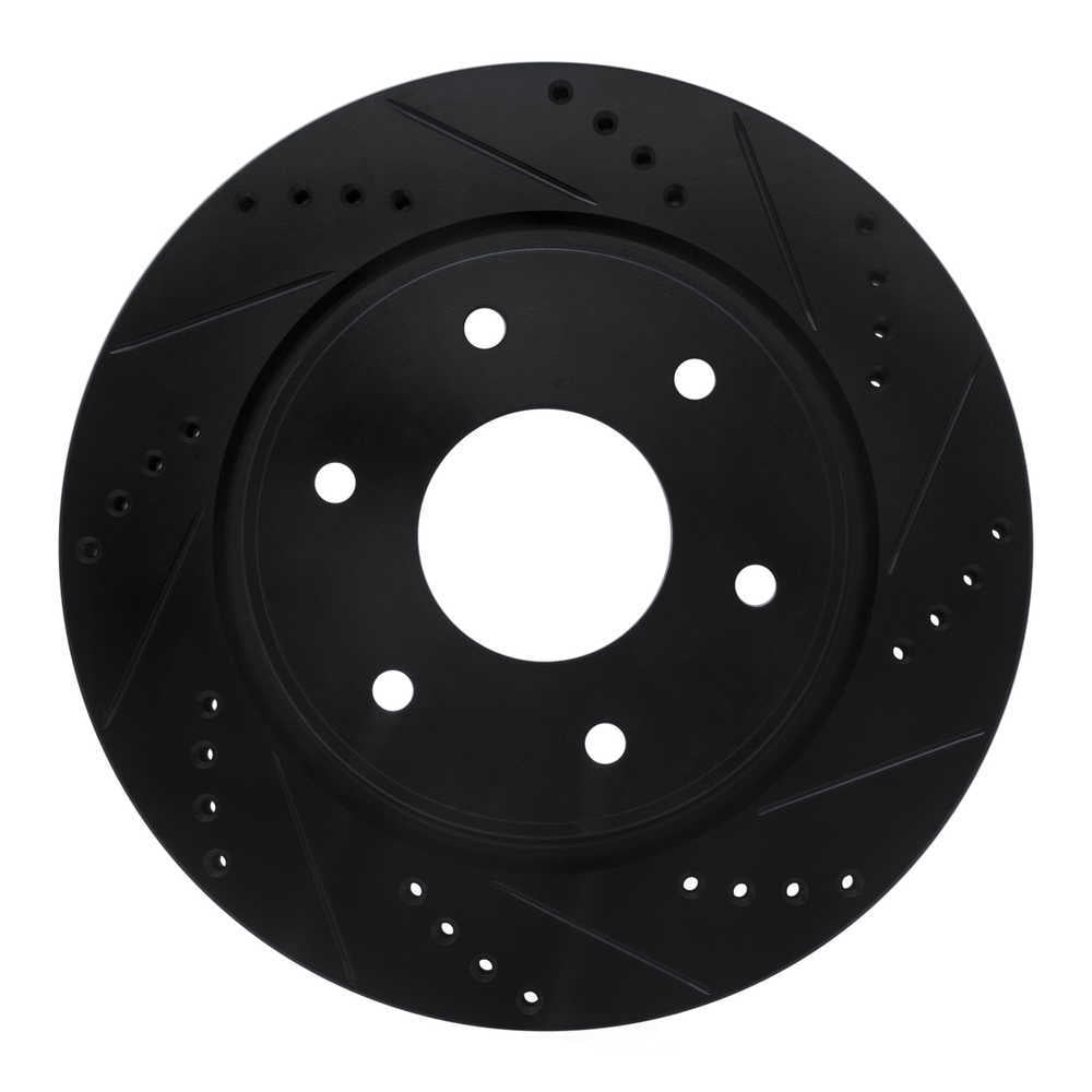 Dynamic Friction Company 633-67096R DFC Brake Rotor - Drilled And Slotted - Black