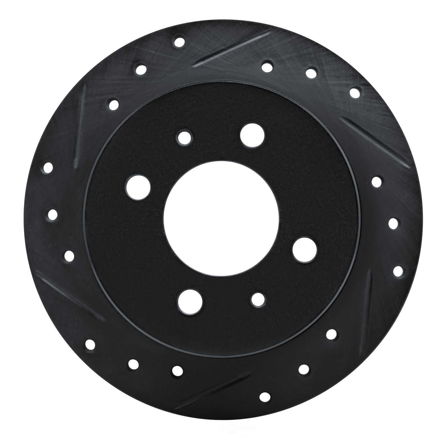 Dynamic Friction Company 633-72026L DFC Brake Rotor - Drilled And Slotted - Black