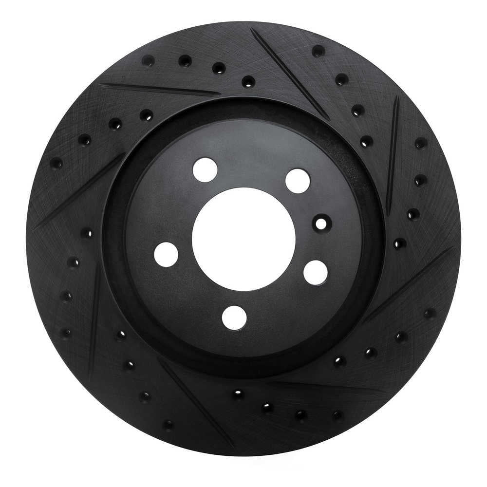 Dynamic Friction Company 633-74009R DFC Brake Rotor - Drilled And Slotted - Black