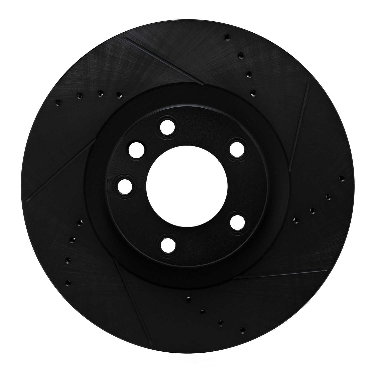 Dynamic Friction Company 633-74057D DFC Brake Rotor - Drilled And Slotted - Black