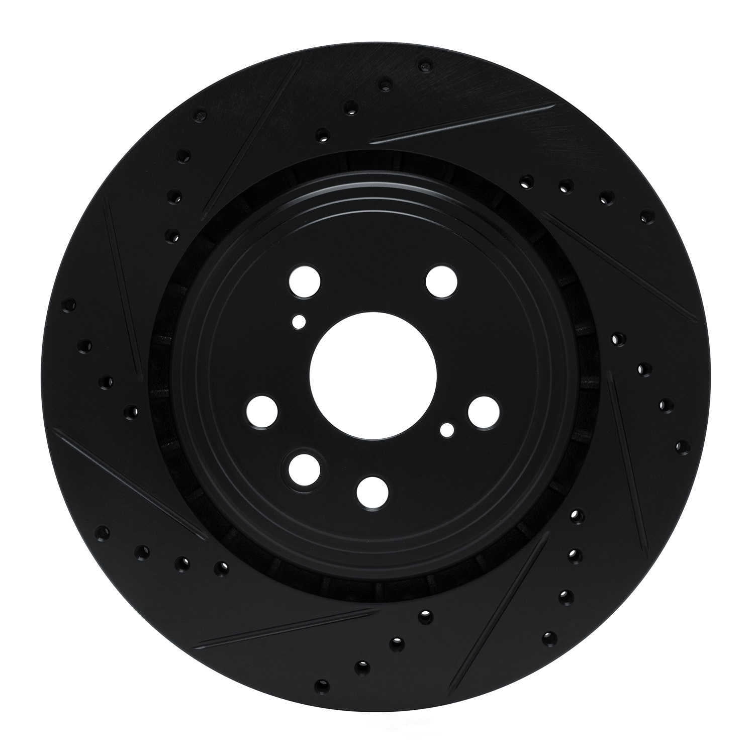 Dynamic Friction Company 633-75066L DFC Brake Rotor - Drilled And Slotted - Black