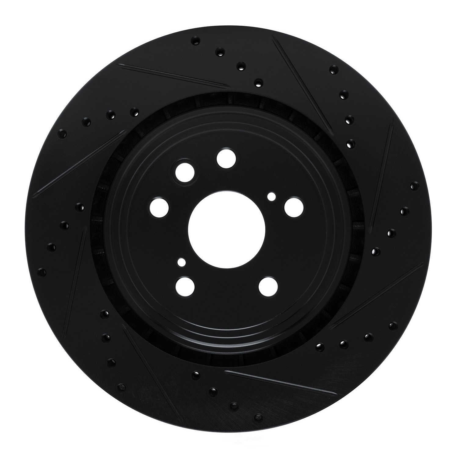 Dynamic Friction Company 633-75066R DFC Brake Rotor - Drilled And Slotted - Black