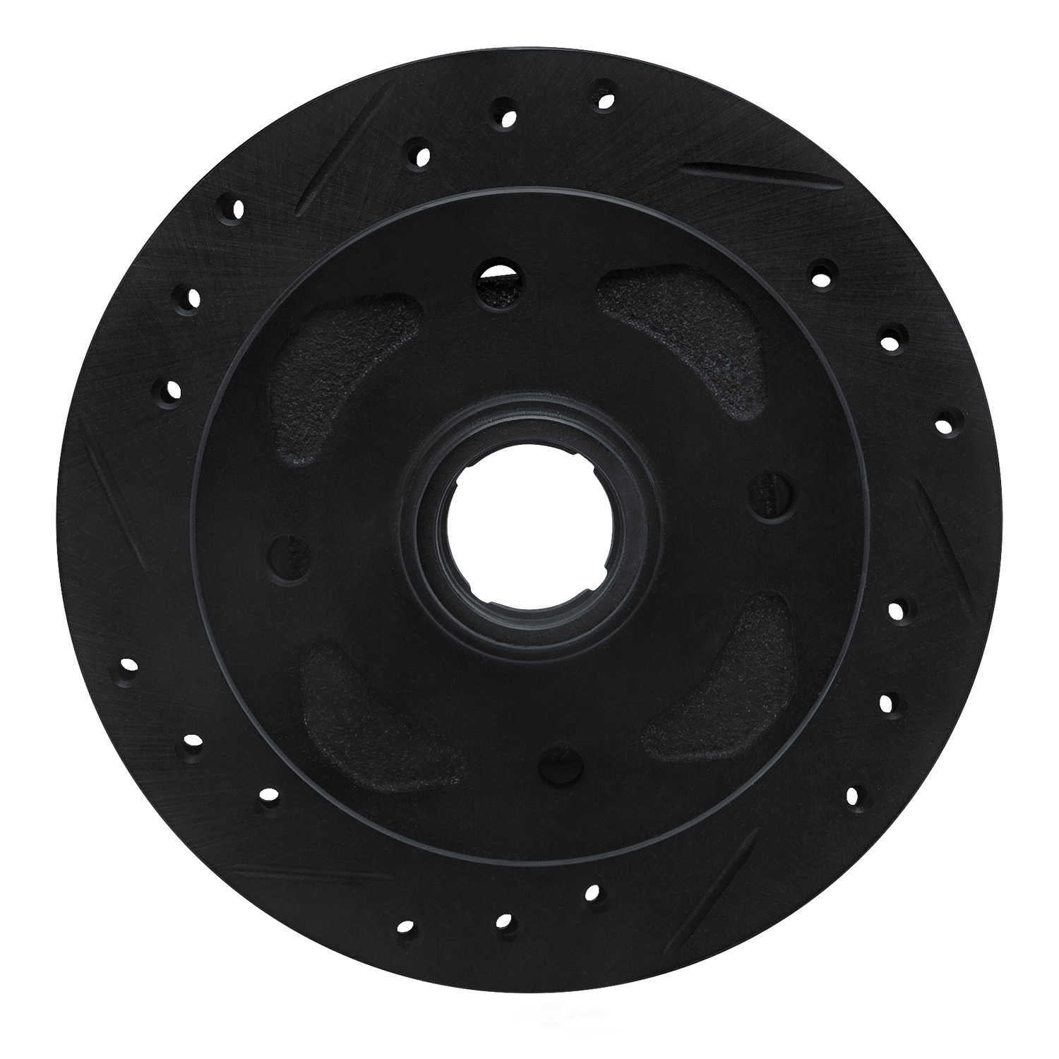 Dynamic Friction Company 633-80001L DFC Brake Rotor - Drilled And Slotted - Black
