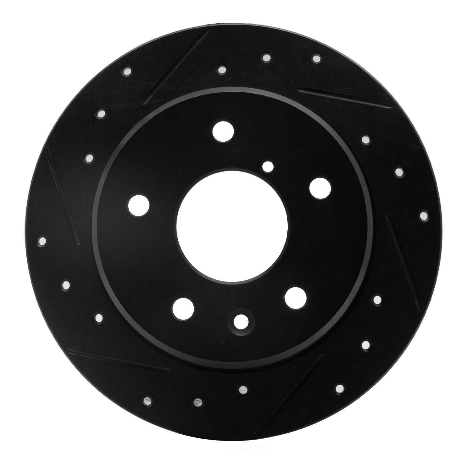 Dynamic Friction Company 633-80024L DFC Brake Rotor - Drilled And Slotted - Black