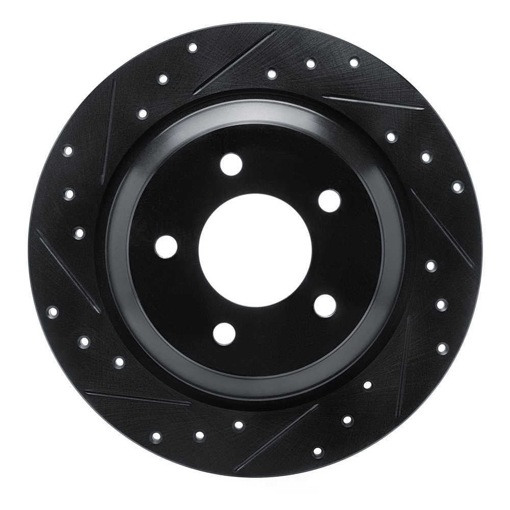 Dynamic Friction Company 633-80064L DFC Brake Rotor - Drilled And Slotted - Black