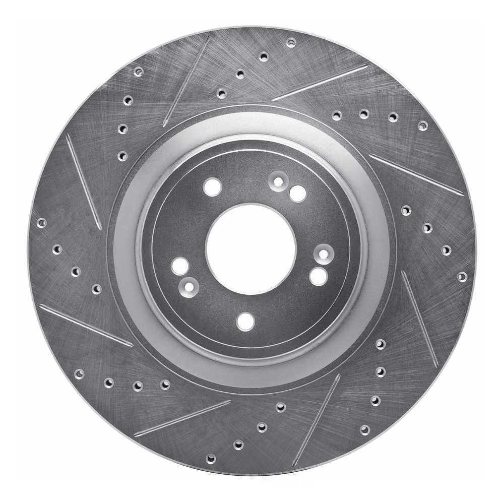 Dynamic Friction Company 631-03057L DFC Brake Rotor - Drilled And Slotted - Silver