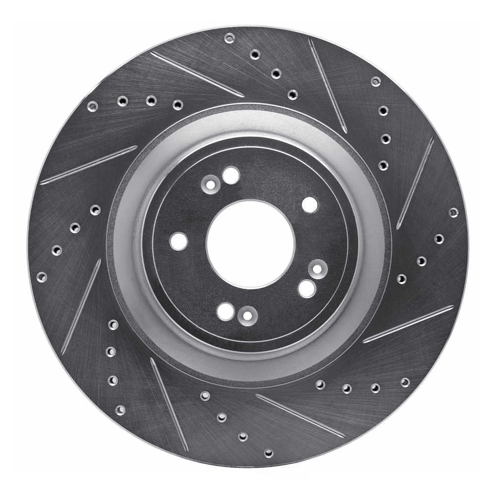 Dynamic Friction Company 631-03057R DFC Brake Rotor - Drilled And Slotted - Silver