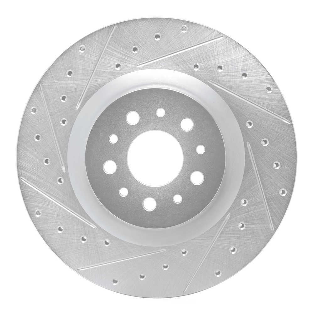 Dynamic Friction Company 631-40049L DFC Brake Rotor - Drilled And Slotted - Silver
