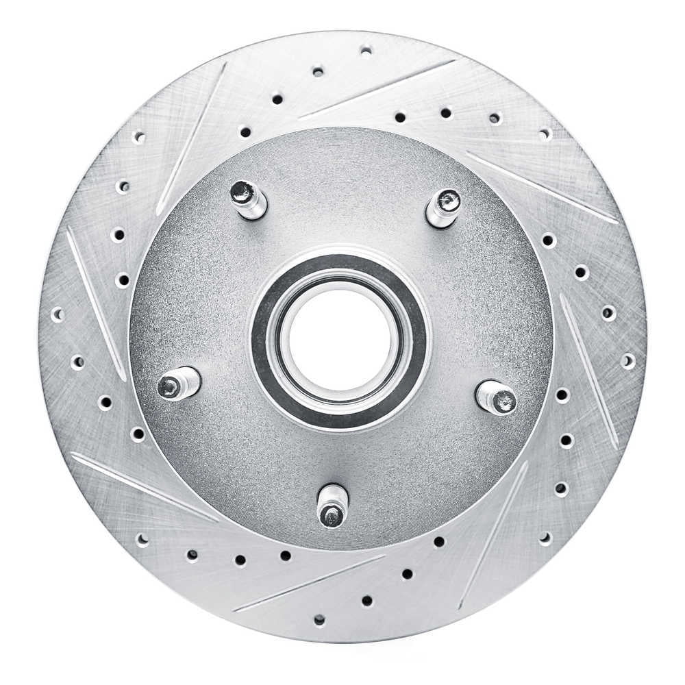 Dynamic Friction Company 631-40076L DFC Brake Rotor - Drilled And Slotted - Silver