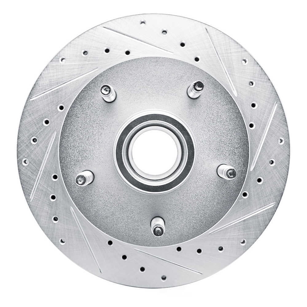 Dynamic Friction Company 631-40076R DFC Brake Rotor - Drilled And Slotted - Silver