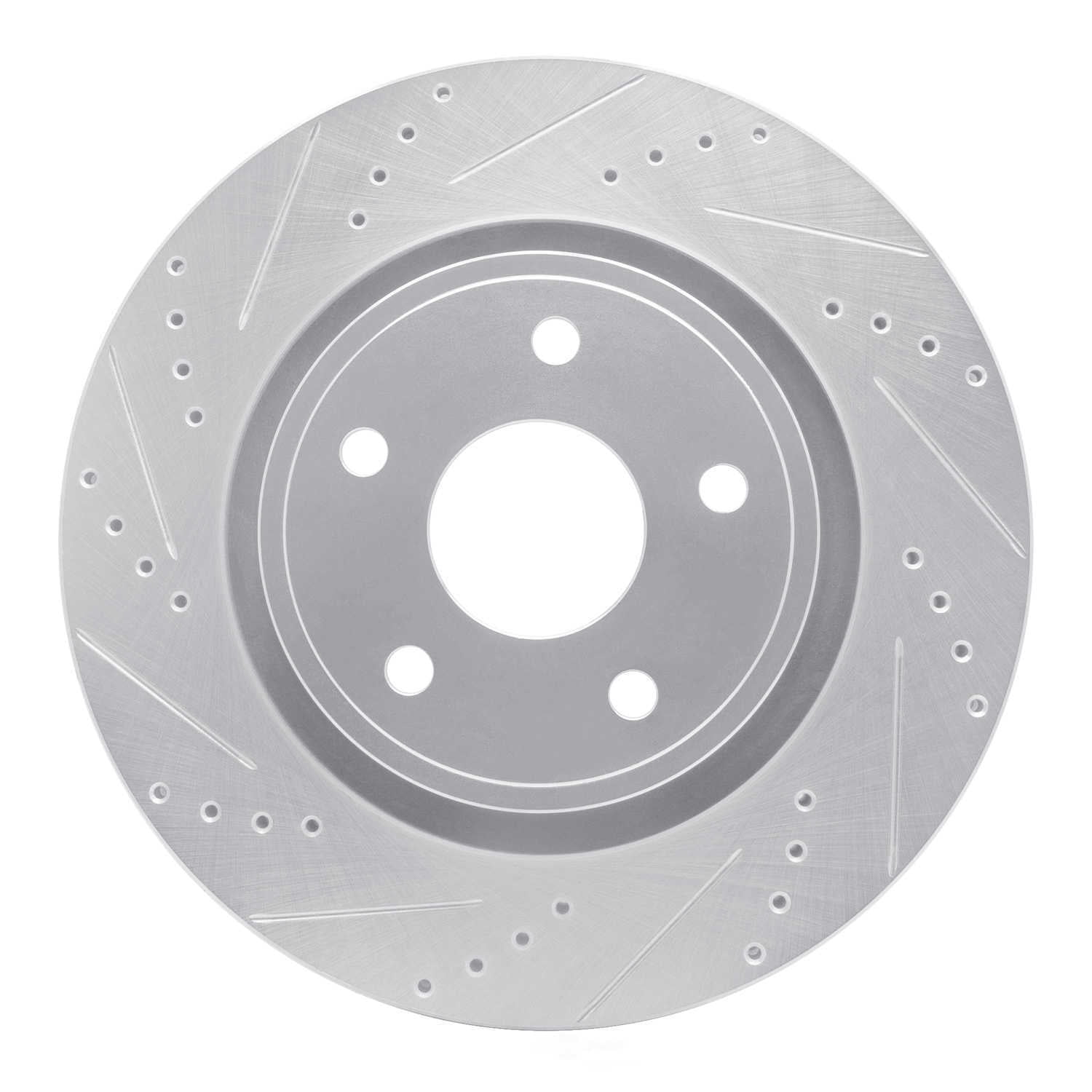 Dynamic Friction Company 631-40104L DFC Brake Rotor - Drilled And Slotted - Silver