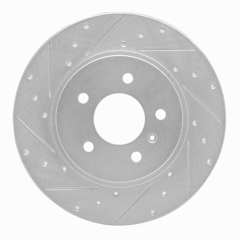 Dynamic Friction Company 631-52025L DFC Brake Rotor - Drilled And Slotted - Silver