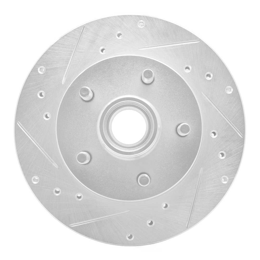 Dynamic Friction Company 631-54138L DFC Brake Rotor - Drilled And Slotted - Silver