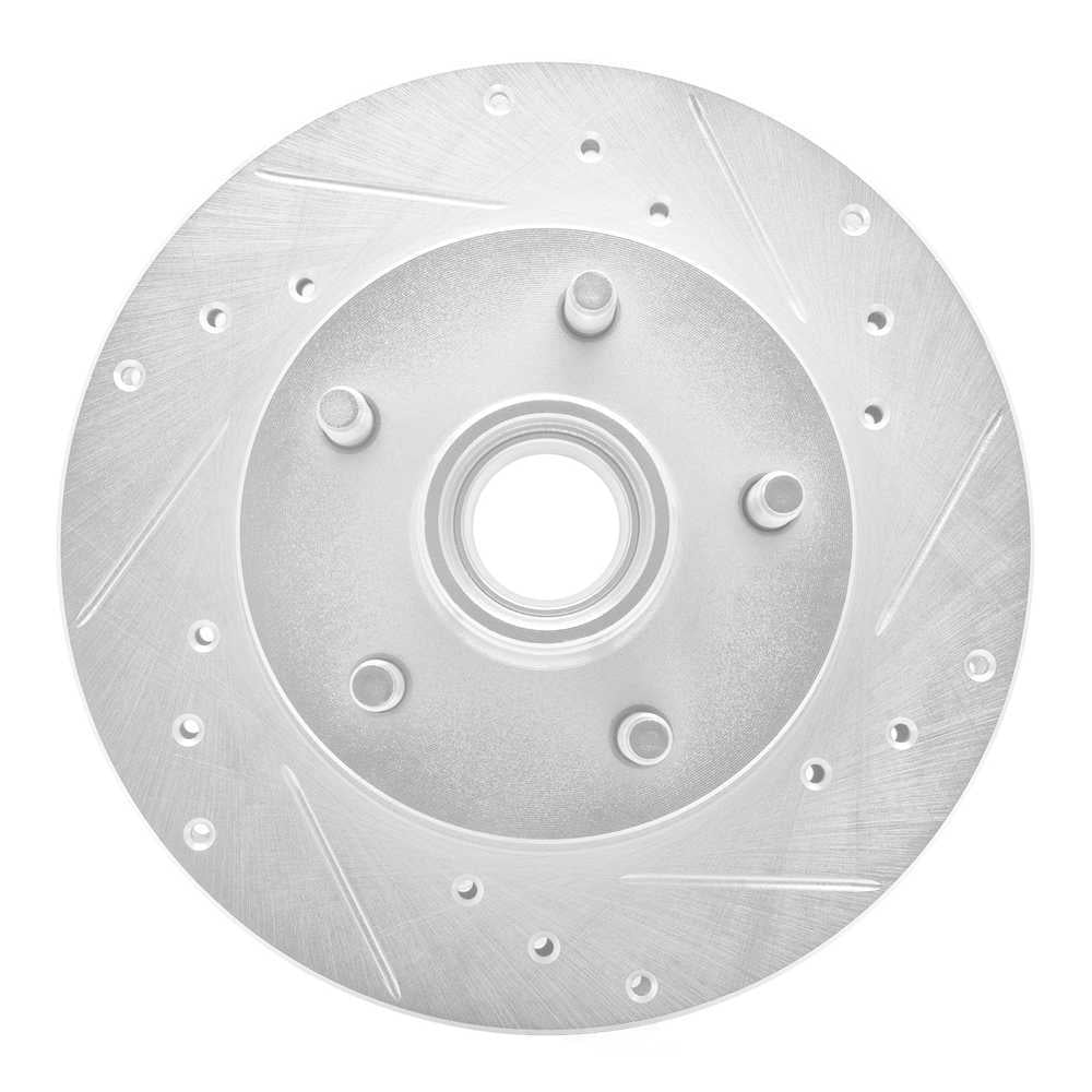 Dynamic Friction Company 631-54138R DFC Brake Rotor - Drilled And Slotted - Silver