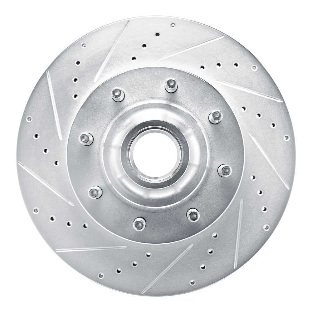 Dynamic Friction Company 631-54209L DFC Brake Rotor - Drilled And Slotted - Silver