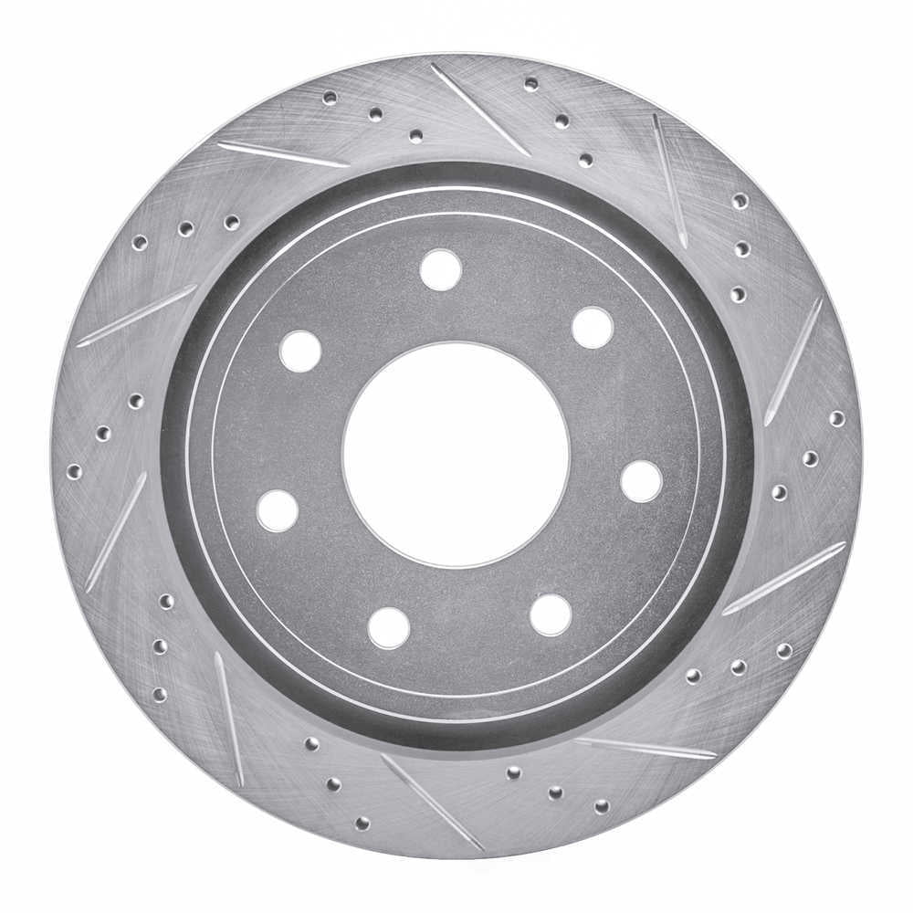 Dynamic Friction Company 631-54218R DFC Brake Rotor - Drilled And Slotted - Silver