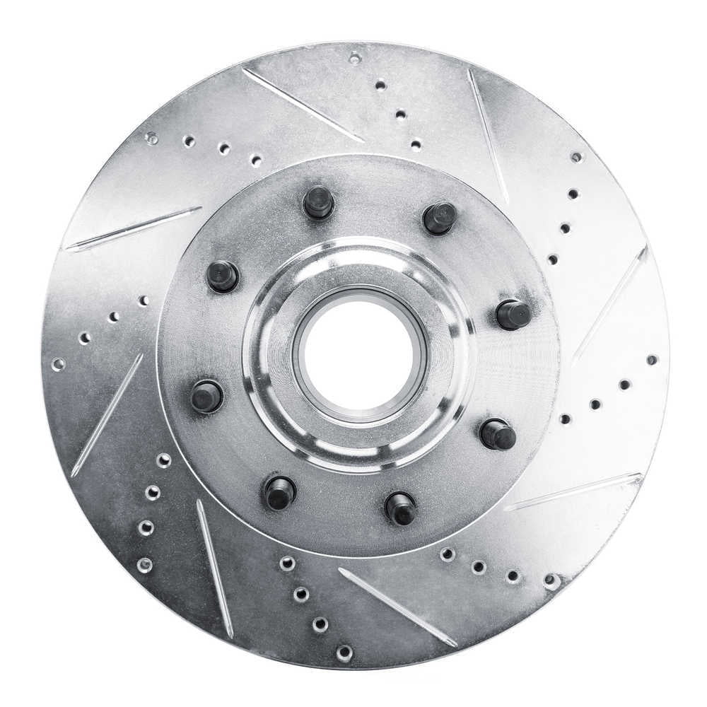 Dynamic Friction Company 631-54224R DFC Brake Rotor - Drilled And Slotted - Silver