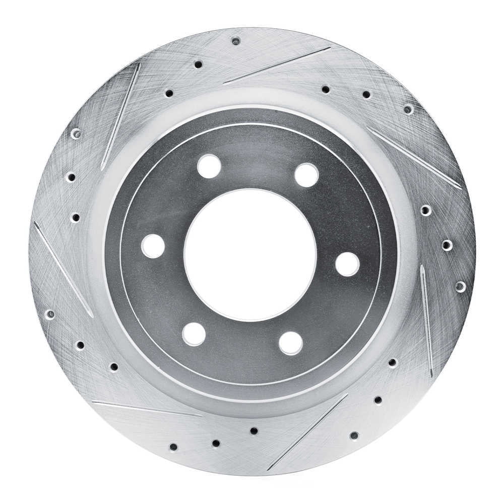 Dynamic Friction Company 631-54289L DFC Brake Rotor - Drilled And Slotted - Silver