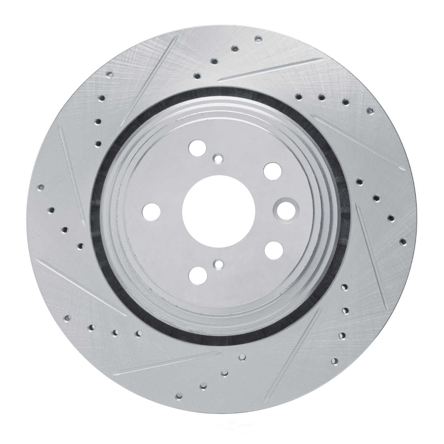 Dynamic Friction Company 631-75066L DFC Brake Rotor - Drilled And Slotted - Silver
