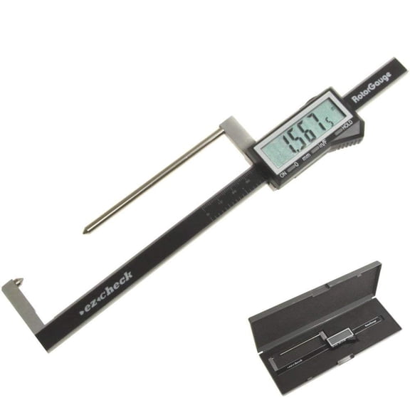 Brake Rotor Gauge Wheels On Large Digital Electronic Display Caliper