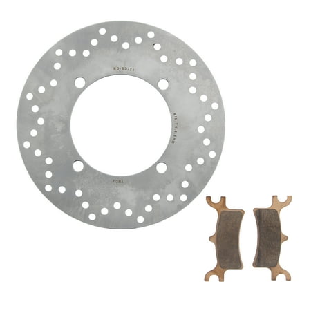 Brake Rotor & Pads for Polaris Sportsman 500 4x4 2007 2008 Rear by Race-Driven