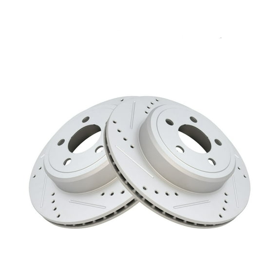 Geelife Brake Rotor Performance Drilled Slotted Rear Pair For Chrysler Dodge