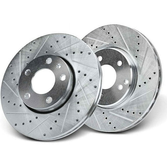 Brake Rotor Set 2 - Compatible with 1998 - 2005 Mercedes-Benz CLK320 Base 3.2L V6 GAS 1999 2000 2001 2002 2003 2004