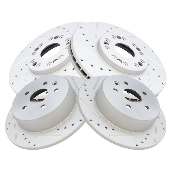 Brake Rotor Set 4 Piece - Compatible with 1992 - 2000 SC400 1993 1994 1995 1996 1997 1998 1999